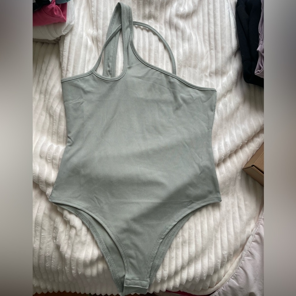 Sage Green One-Piece Bodysuit